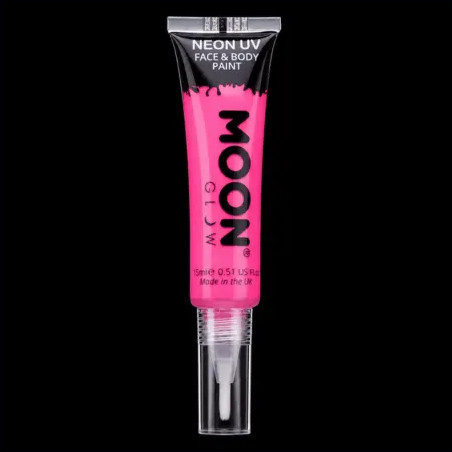 Maquillage Fluorescent avec Applicateur Pinceau - 15 ml - Rose